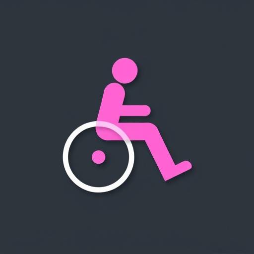 Accessibility icon depicting a person in a wheelchair
